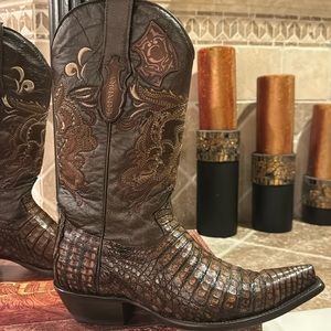 Genuine Crocodile belly cowboy boots